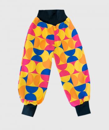 Waterproof Softshell Pants Multicolor Circles