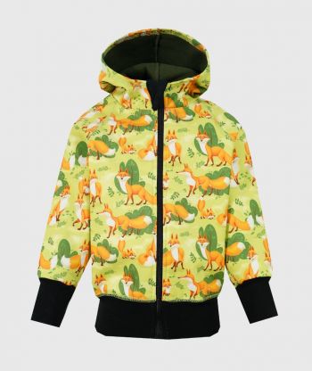 Waterproof Softshell Hoodie Playful Foxes