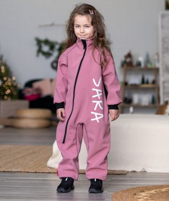 Waterproof Softshell Overall Comfy Dusty Pink Bodysuit